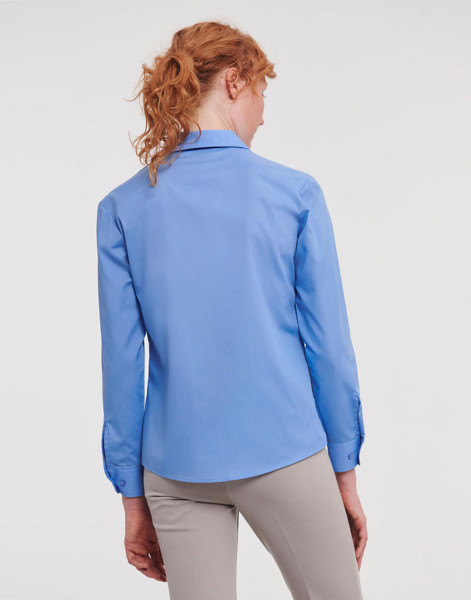 Ladies'LS Poplin Shirt - White / M (38)