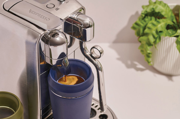 Mug 354 ml avec couvercle 360 en acier recyclé Topl - Bleu Marine