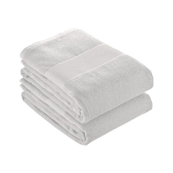 Frottee Aus 100 % Baumwolle ( 350 Gr M2 ) Mit Bedruckbarem Opaca-Band (70X140 Cm)