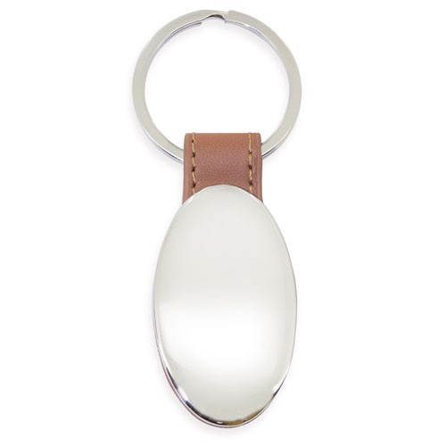 PORTE-CLÉS LIGNE D´ARRIVÉEL OVALE - Marron/ Marron