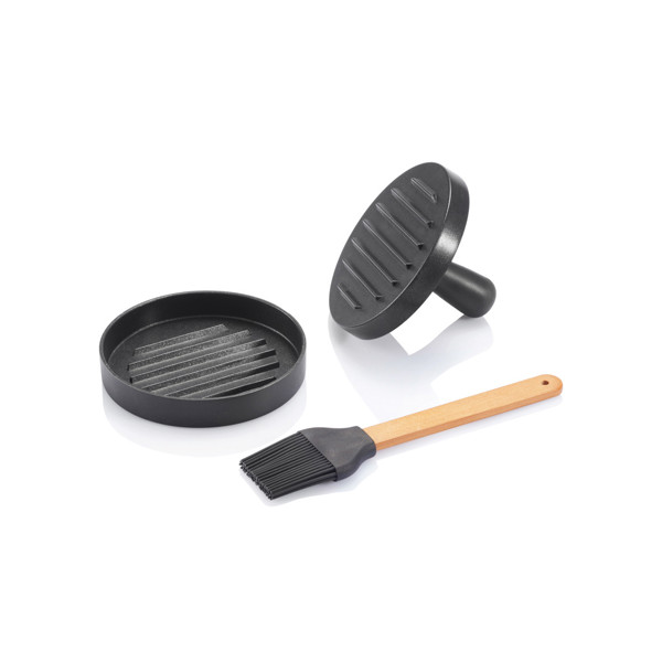 XD - BBQ set with hamburger press and brush