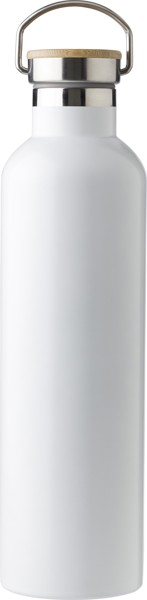 RVS dubbelwandige fles Damien - wit