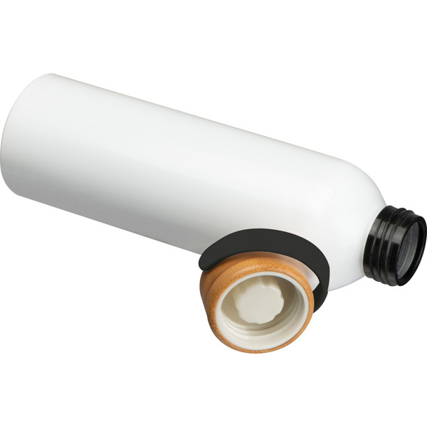 Drinking bottle made from recycled aluminium BENITO - White