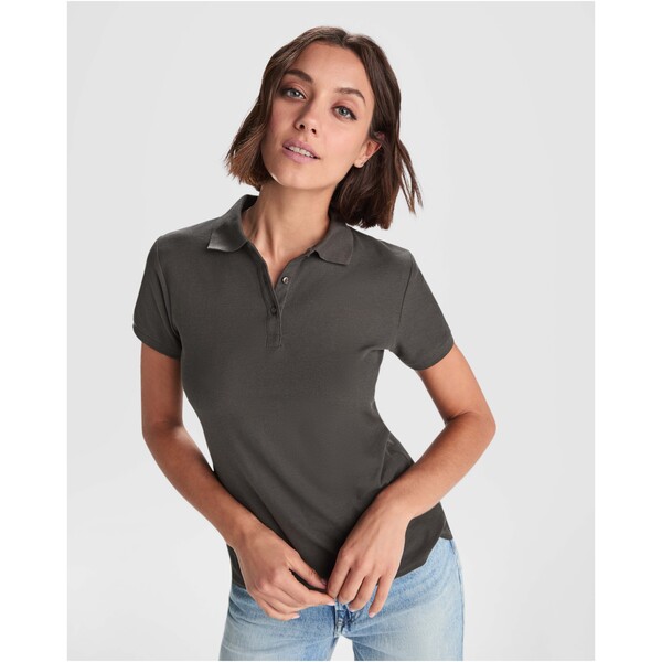 Polo da donna a maniche corte da 220 g/m² Pegaso Premium - Piombo scuro / L