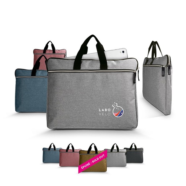 SACOCHE PORTE-DOCUMENT ET ORDINATEUR PORTABLE - Gris chine