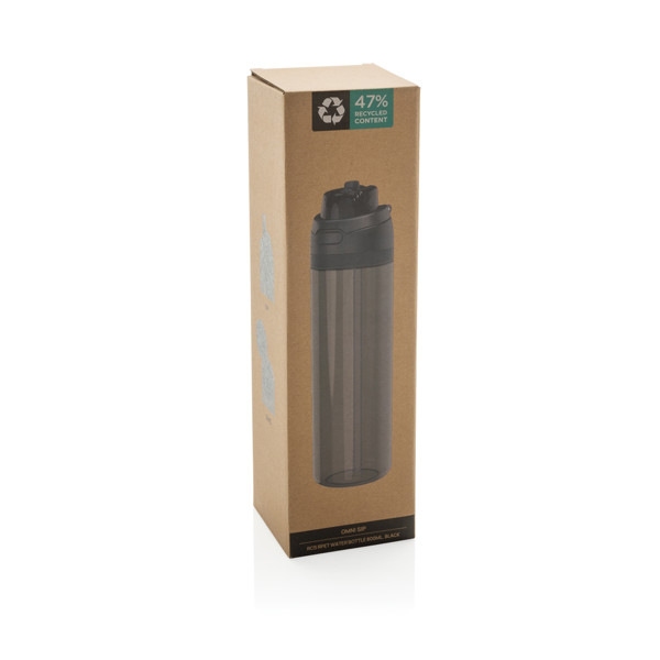 Omni sip RCS RPET water bottle 800ML - Black