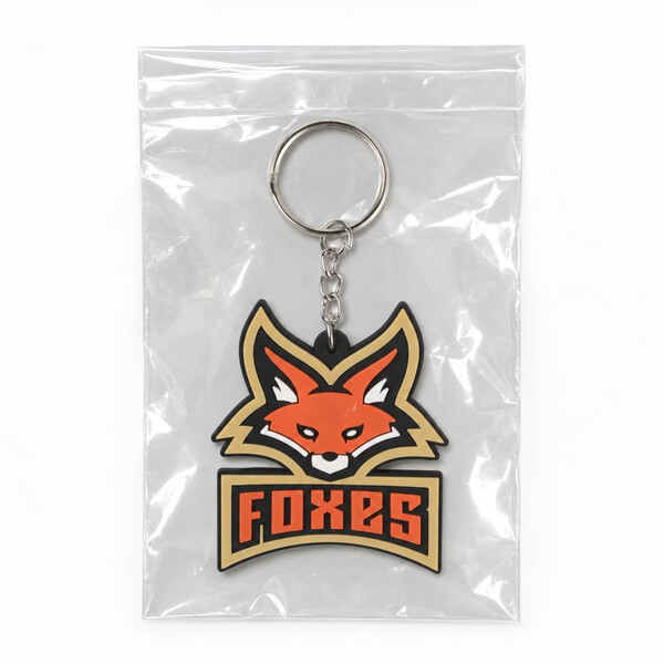 Custom shape PVC key ring with your logo on one side - 60mm / K1 ring / Individual polybag