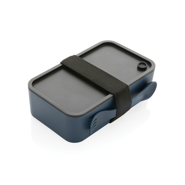 Lunch box avec cuichette en rPP GRS - Bleu Marine