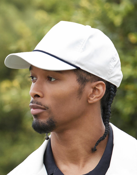 Rope Detail Golf Cap - White / Navy / ONE SIZE