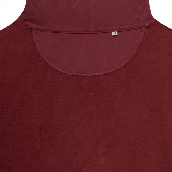 Sweat à capuche en coton recyclé IQONIQ Jasper - Rouge Bordeaux / XXL