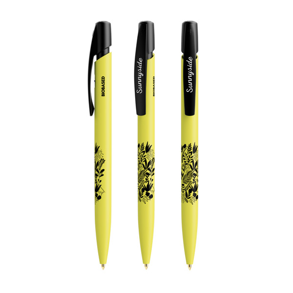 BIC® Media Clic BIO Based ballpen - Yellow / Black Ink
