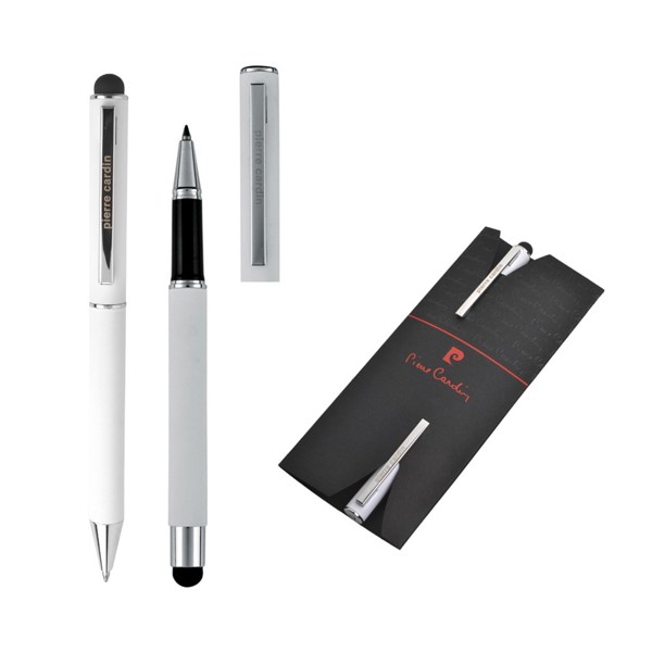 CLAUDIE Set aus Rollerball Touchpen und Kugelschreiber Stylus - Weiß