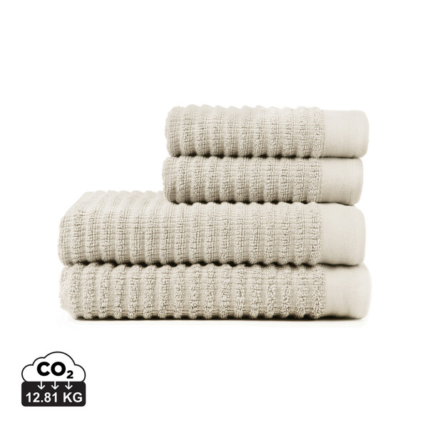 VINGA Landro handdoek, set van 4 stuks - Gebroken Wit