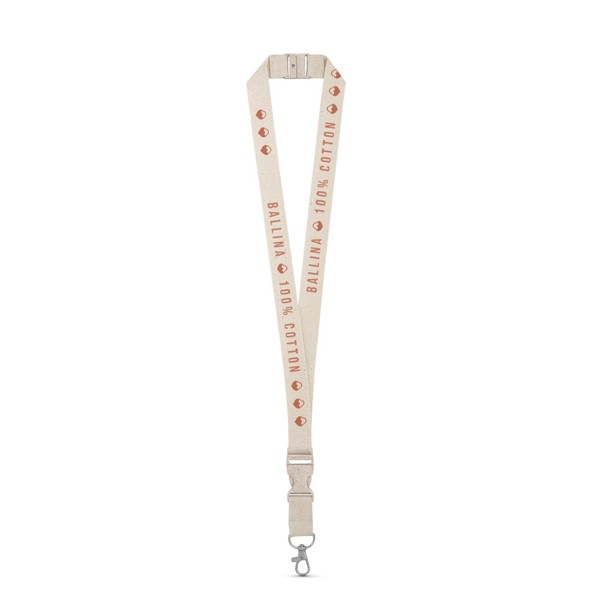 BALLINA. 100% bavlněná šňůrka s kovovou karabinou
