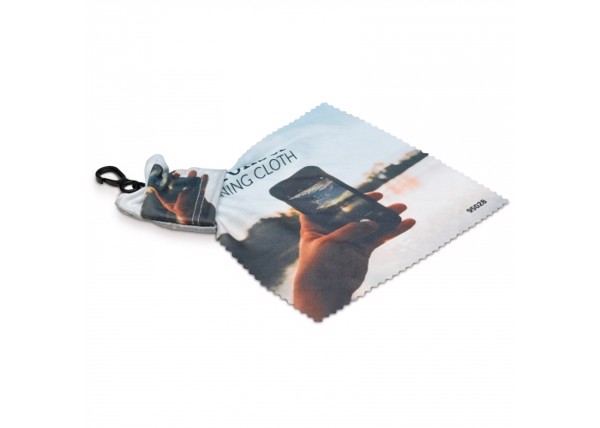 Keychain with microfiber cloth anti-bacterial