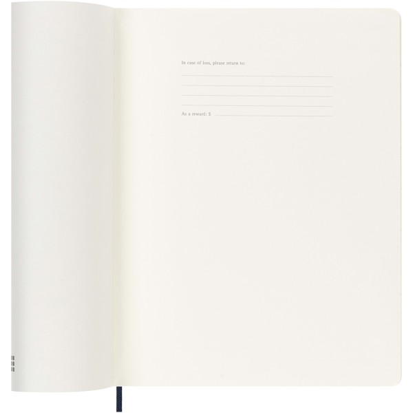 Agenda XL 12 mois Moleskine à couverture souple - Bleu saphir