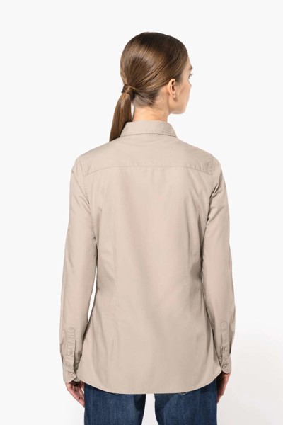 Ladies' Long-Sleeved Safari Shirt - White / XL