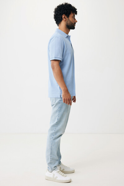 Polo tričko IQONIQ Yosemite z recykl. bavlny - Sky Blue / XXS