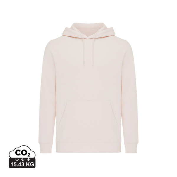 Lehká mikina s kapucí Iqoniq Rila z recykl. bavlny - Cloud Pink / XXL