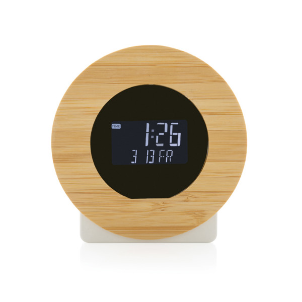 XD - Utah RCS rplastic and bamboo LCD desk clock