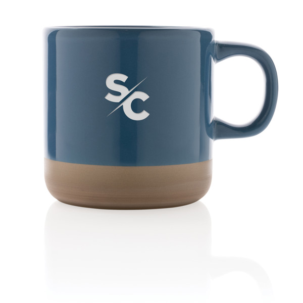 Mug 300ml en céramique émaillée - Bleu