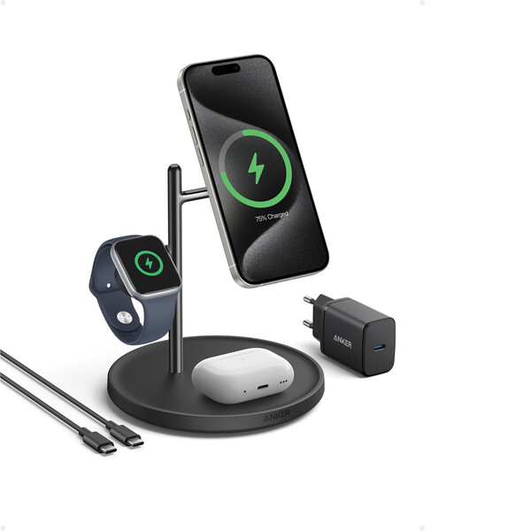Anker MagGo Wireless Charging Stand (3-in-1 Stand)