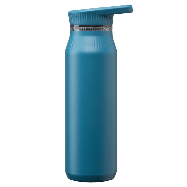 Majesty Stainless Steel Dual-Lid Handle Bottle - 750 ml - Steel Blue / 4 Colour inkjet