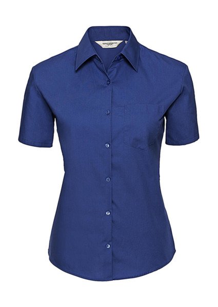 Ladies' Cotton Poplin Shirt - Black / 4XL (48)