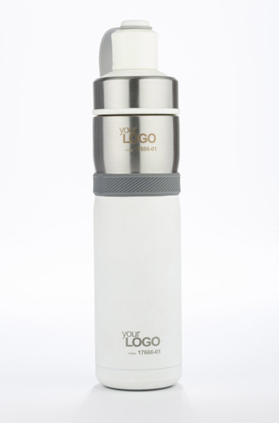 Vakuumsko izolirana športna steklenica Breeze 500 ml - Bela