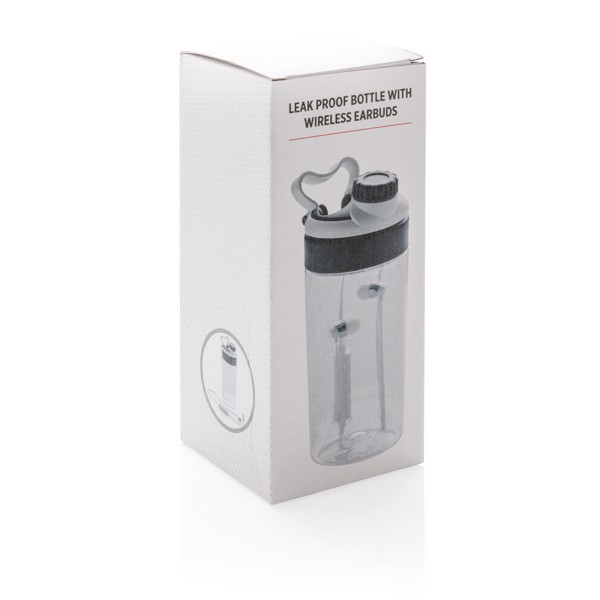 Szivárgásmentes palack vezeték nélküli fülhallgatóval - Fehér / Szürke
