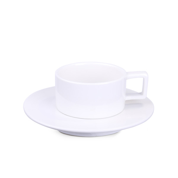 Porcelain cup with ring saucer, 80 mm diameter