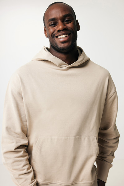 Iqoniq Yoho recycled cotton relaxed hoodie - Desert / XS