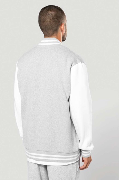 Unisex Teddy Fleece Jacket - Light Royal Blue / White / XS
