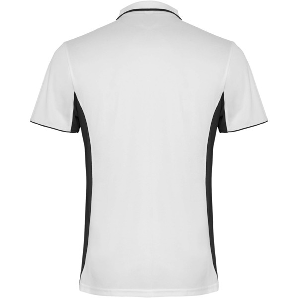 Montmelo short sleeve unisex sports polo - White / Solid Black / S