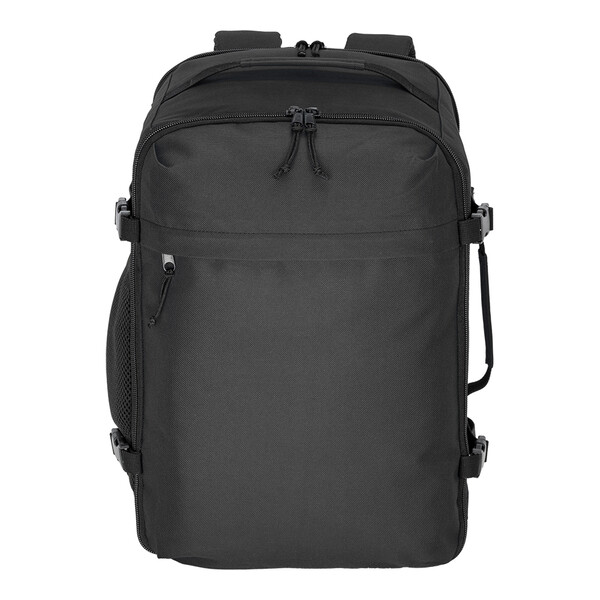 Cabin Size Travel Backpack With Laptop Holder (15) In 600D Polyester - Black