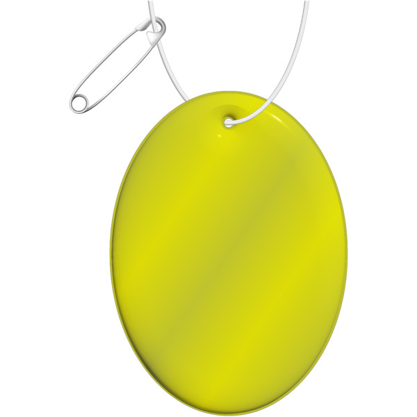 Pendente refletor de PVC oval RFX™ - Amarelo neón