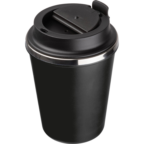 METODY Dvojstenný pohár z nerezovej ocele, 350 ml - Black