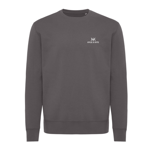 Mikina Iqoniq Kruger relaxed fit z recykl. bavlny - Antracitová / XXL