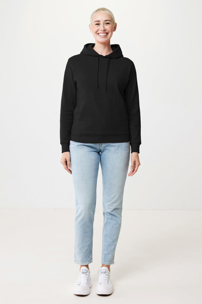 Sweat à capuche en coton recyclé Iqoniq Jasper - Noir / XXL