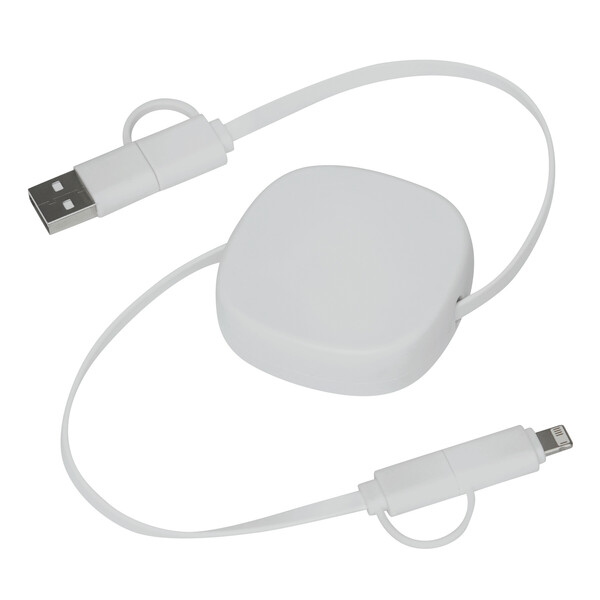 Charging And Data Transfer Cable Transfer Square - White
