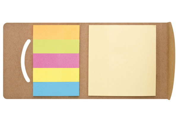Fosfo sticky notes set 75x75 mm,paper case - Natural