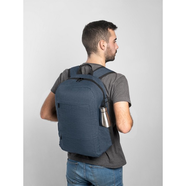 BUSINESS. Mochila para computador portátil em 300D 100% rPET - Azul