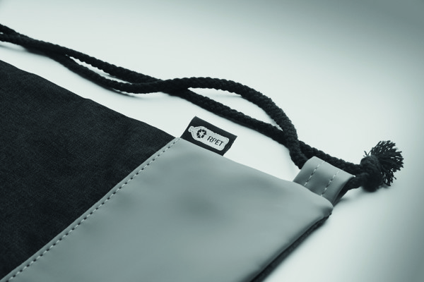 RPET Borsa con coulisse in PU 2 Libag - Nero
