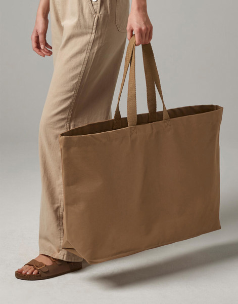Oversized Canvas Tote Bag - Graphite Grey / ONE SIZE