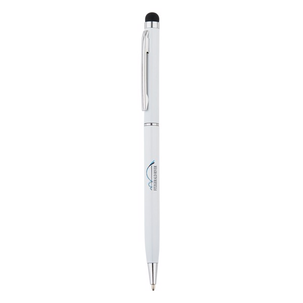 Xd Collection stylus pen, aluminium, 136 mm - White