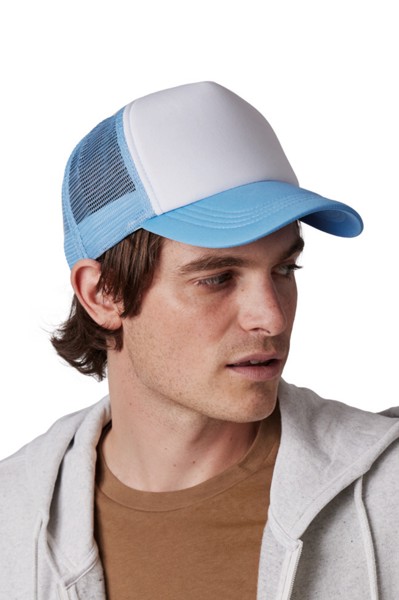 Trucker Mesh Cap - 5 Panels - White / Grape Leaf