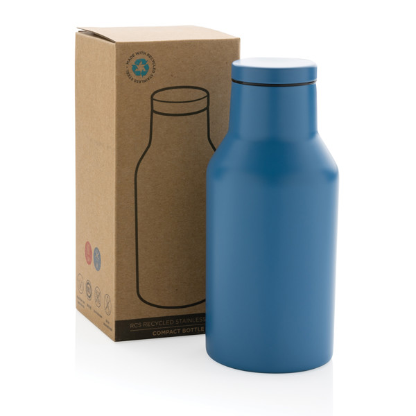 Bouteille isotherme compacte 300ml en acier inoxydable recyc - Bleu