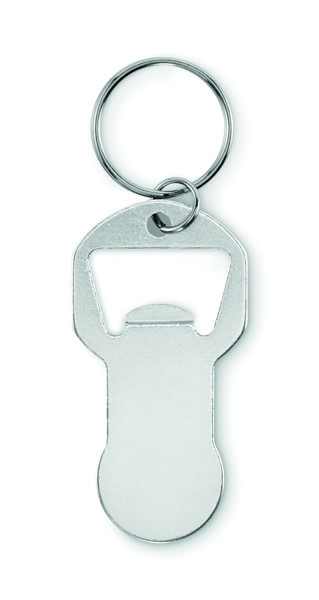 Recycled aluminium bottle opene Clave - Silver