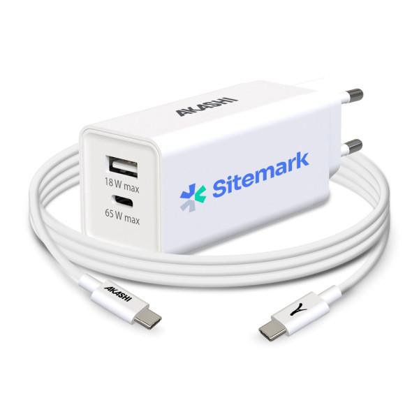 ATSUI - PACK CHARGEUR SECTEUR GAN ECO 65W + CABLE USB-C 65W