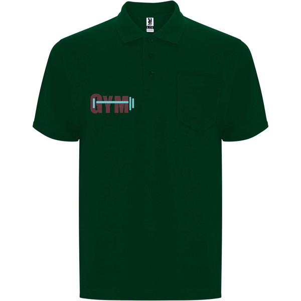 Polo unisex a maniche corte Centauro da 220 g/m² Premium - Verde bottiglia / L